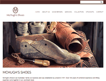 Tablet Screenshot of mchughsshoes.com